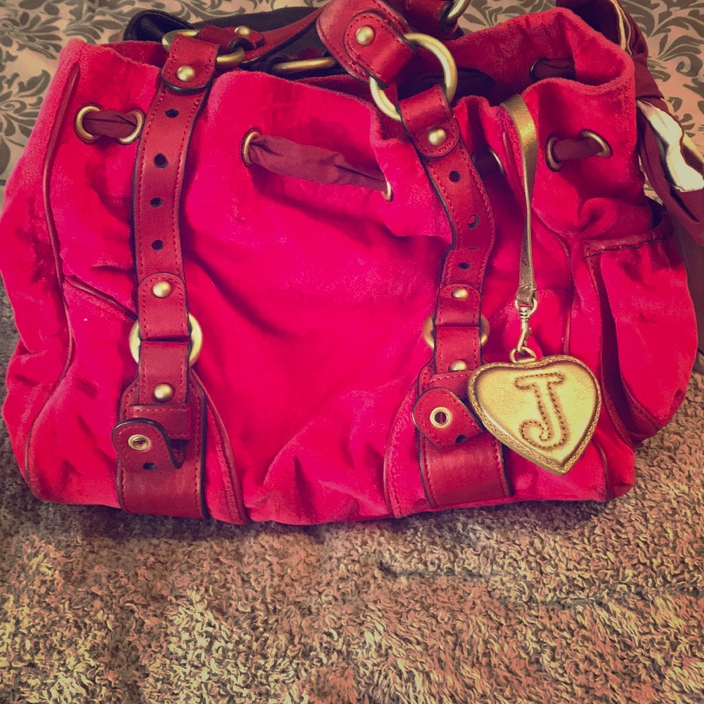 Pink velvet Juicy Couture purse